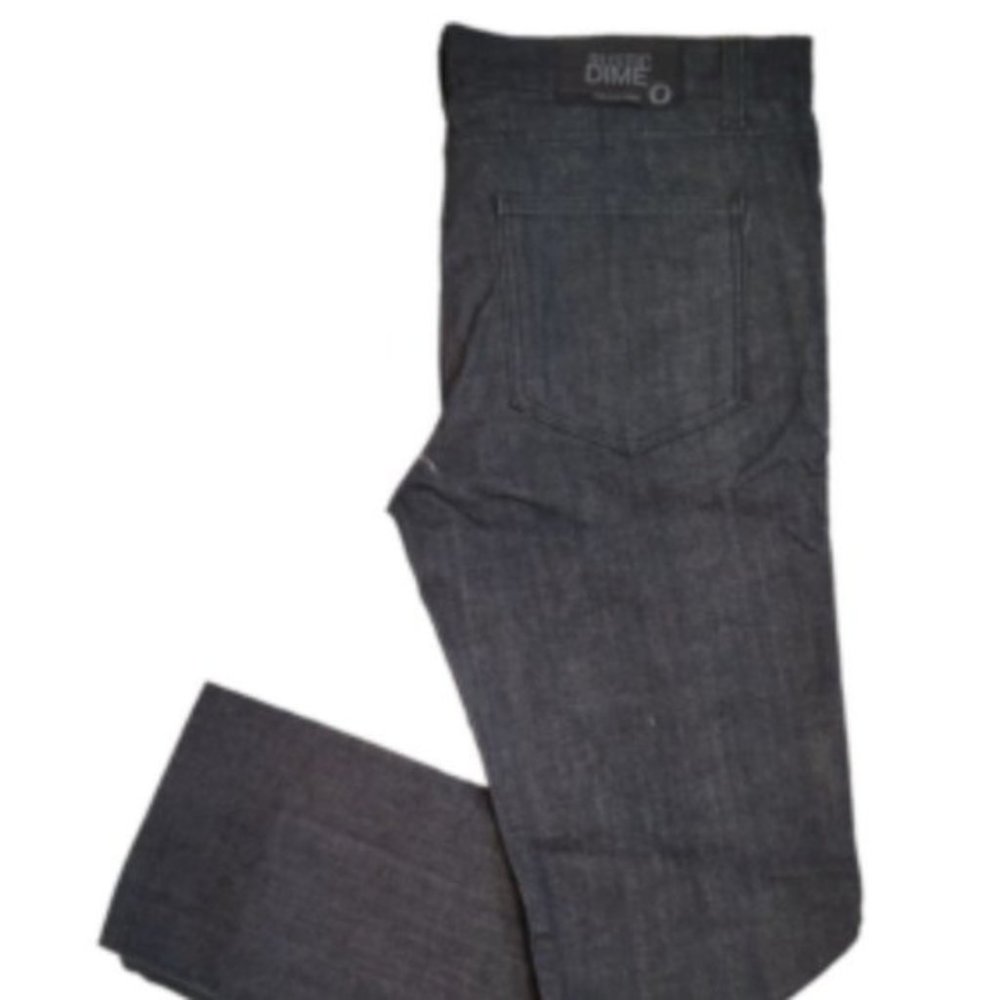 Rustic Dime Men's Black Denim Fly Zip Comfort Skinny Fit Jeans Size 38